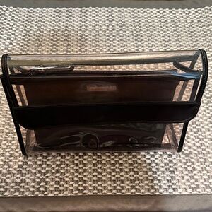 Gucci Black Transparent Clutch with Leather Pouch